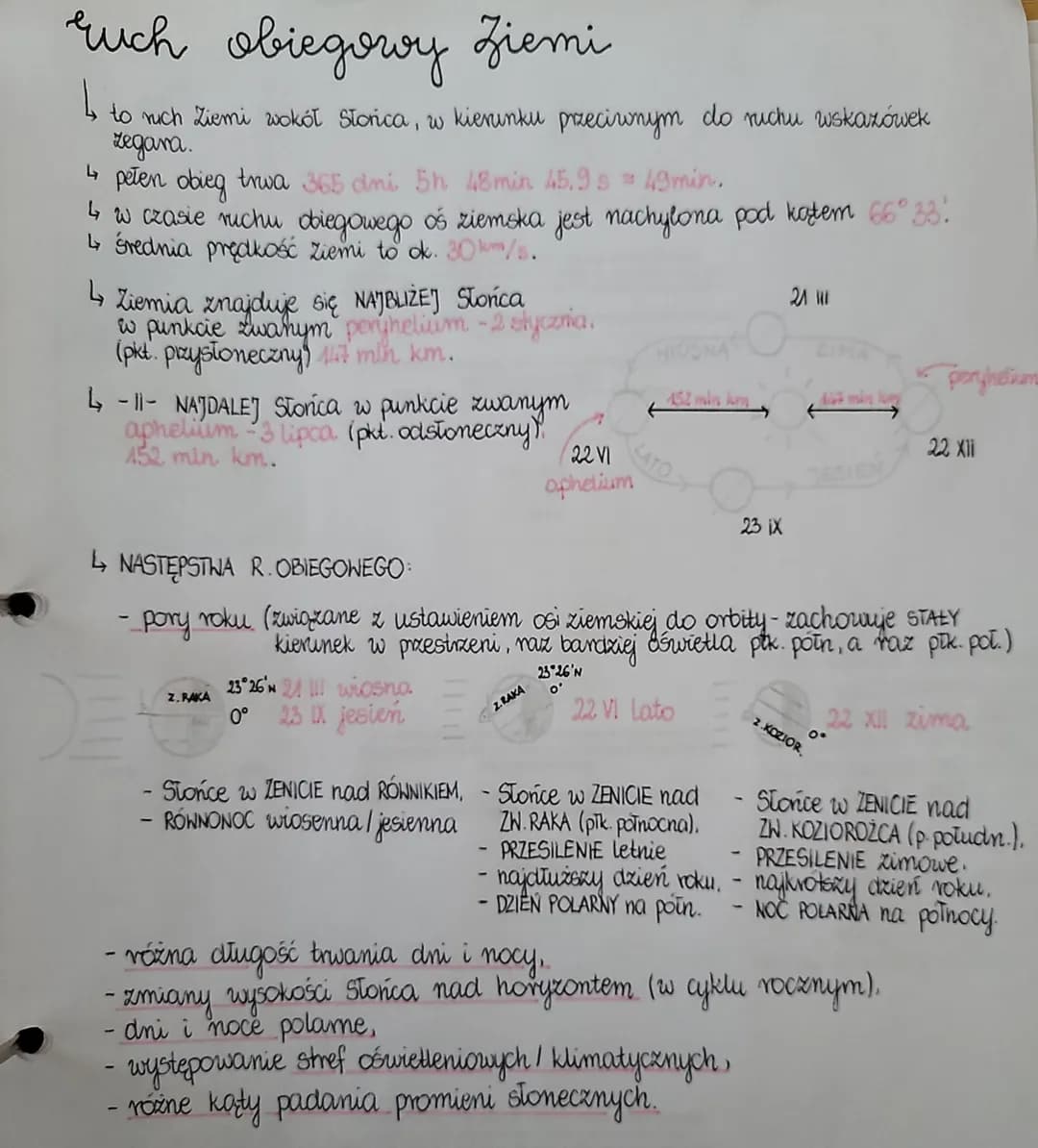 Euch obiegowy Ziemi
L
to much Ziemi wokół Storica, w kierunku przeciwnym do ruchu wskazówek
zegana.
↳ peten obieg trwa 365 dni 5h 48min 45.9
