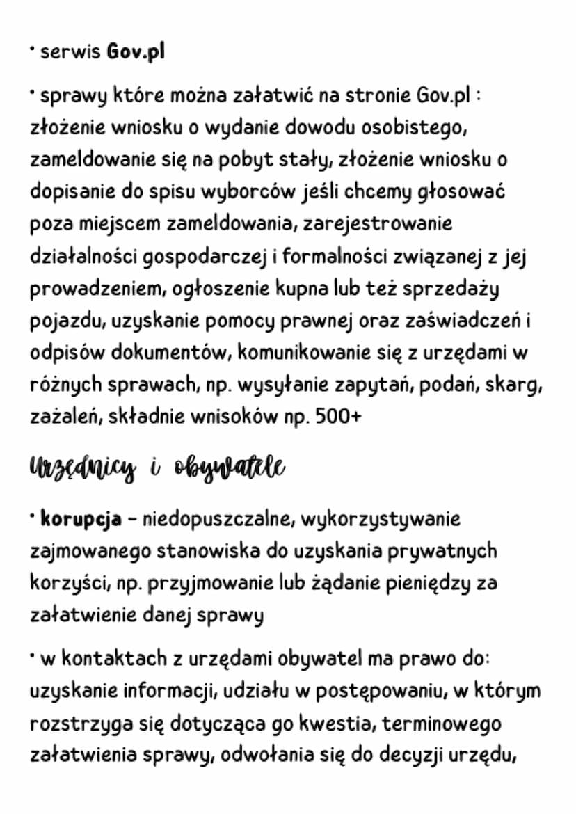Obywatele a organy
samorządu
obywatel w urzędzie
aby dana instytucja zajęła się sprawą obywatela, musi
on zazwyczaj w stosować odpowiednie p