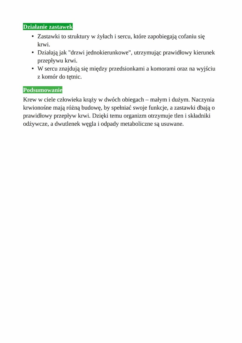 Krążenie krwi – Klasa 7
Obieg krwi w organizmie człowieka
Krew w ciele człowieka krąży w dwóch zamkniętych obiegach:
1. Mały obieg krwi (płu