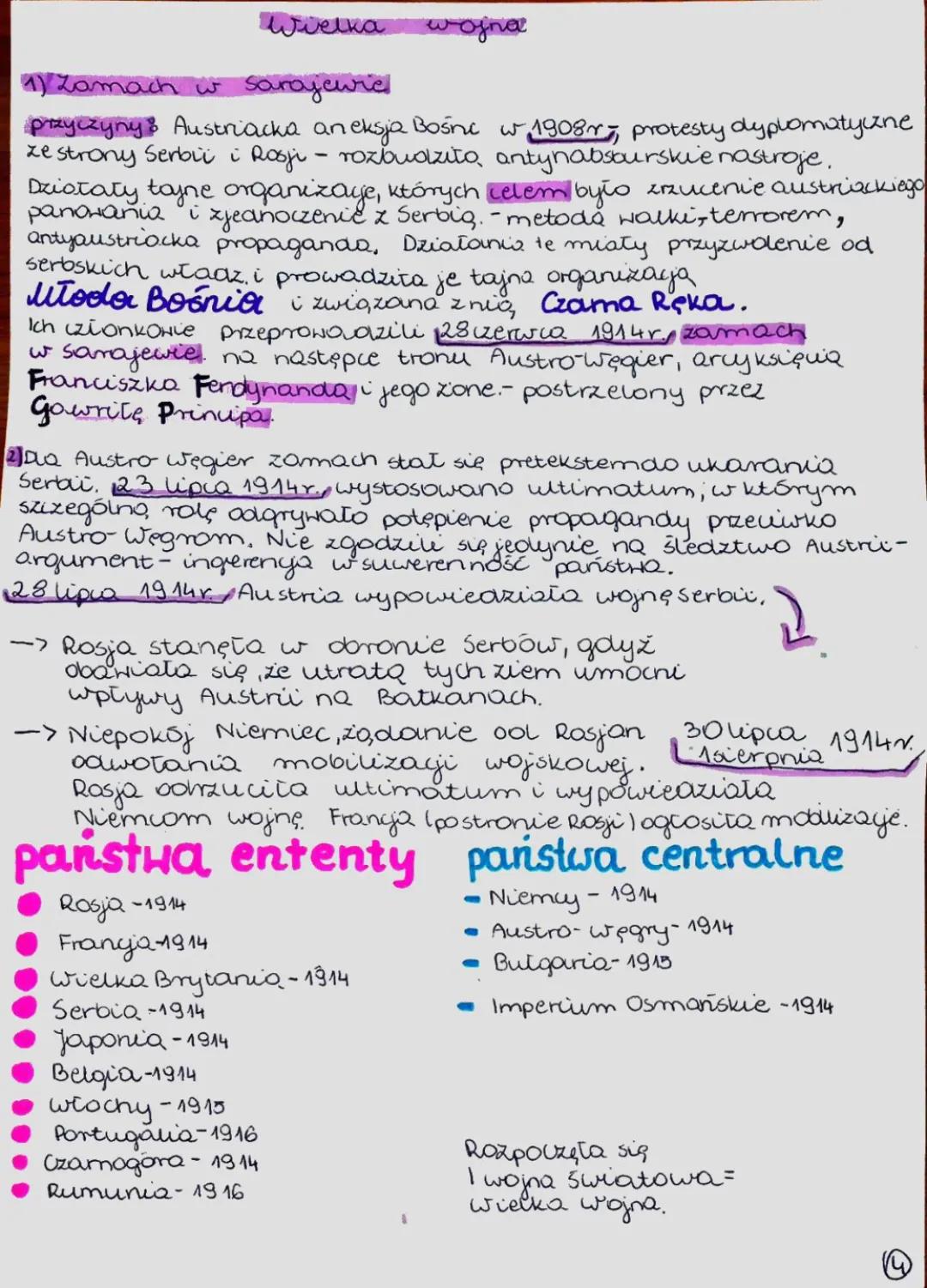 I Wojna Światowa: Przyczyny, Przebieg i Skutki, oraz Klęska Państw Centralnych