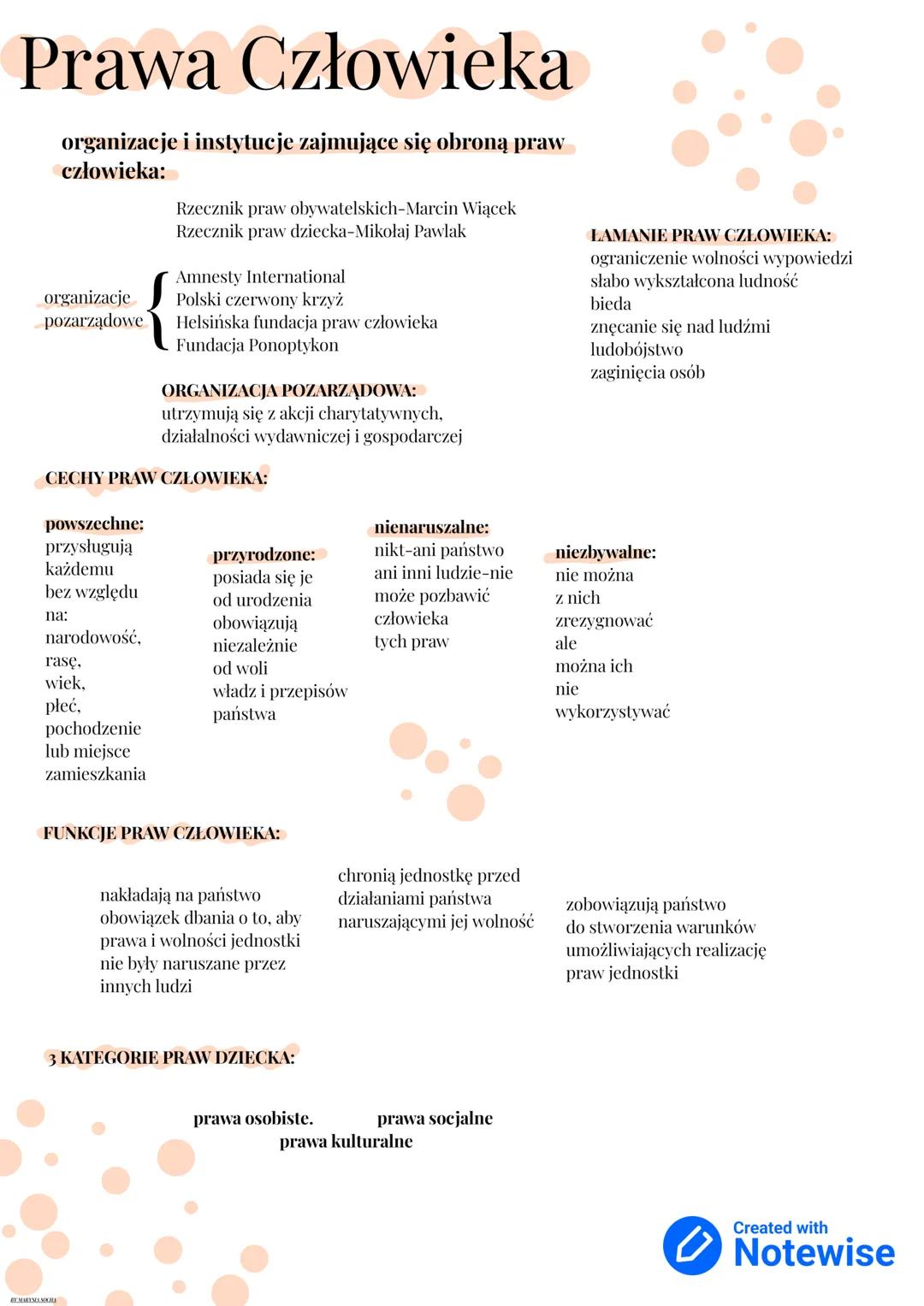 Prawa Człowieka
organizacje i instytucje zajmujące się obroną praw
człowieka:
organizacje
pozarządowe
powszechne:
przysługują
każdemu
bez wz