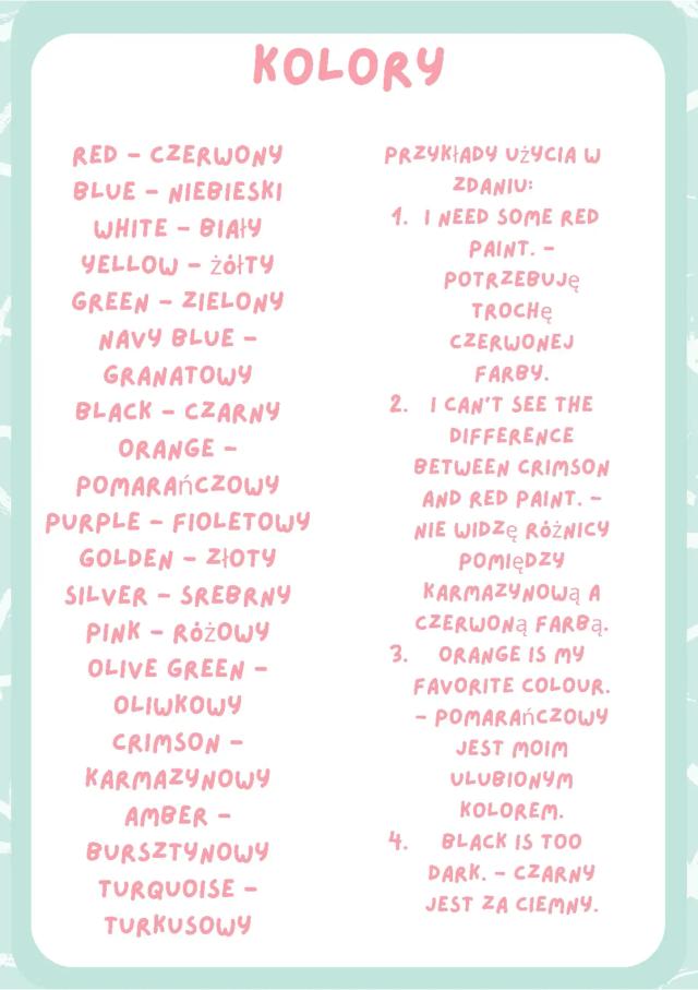 Know Kolory - j. angielski  thumbnail