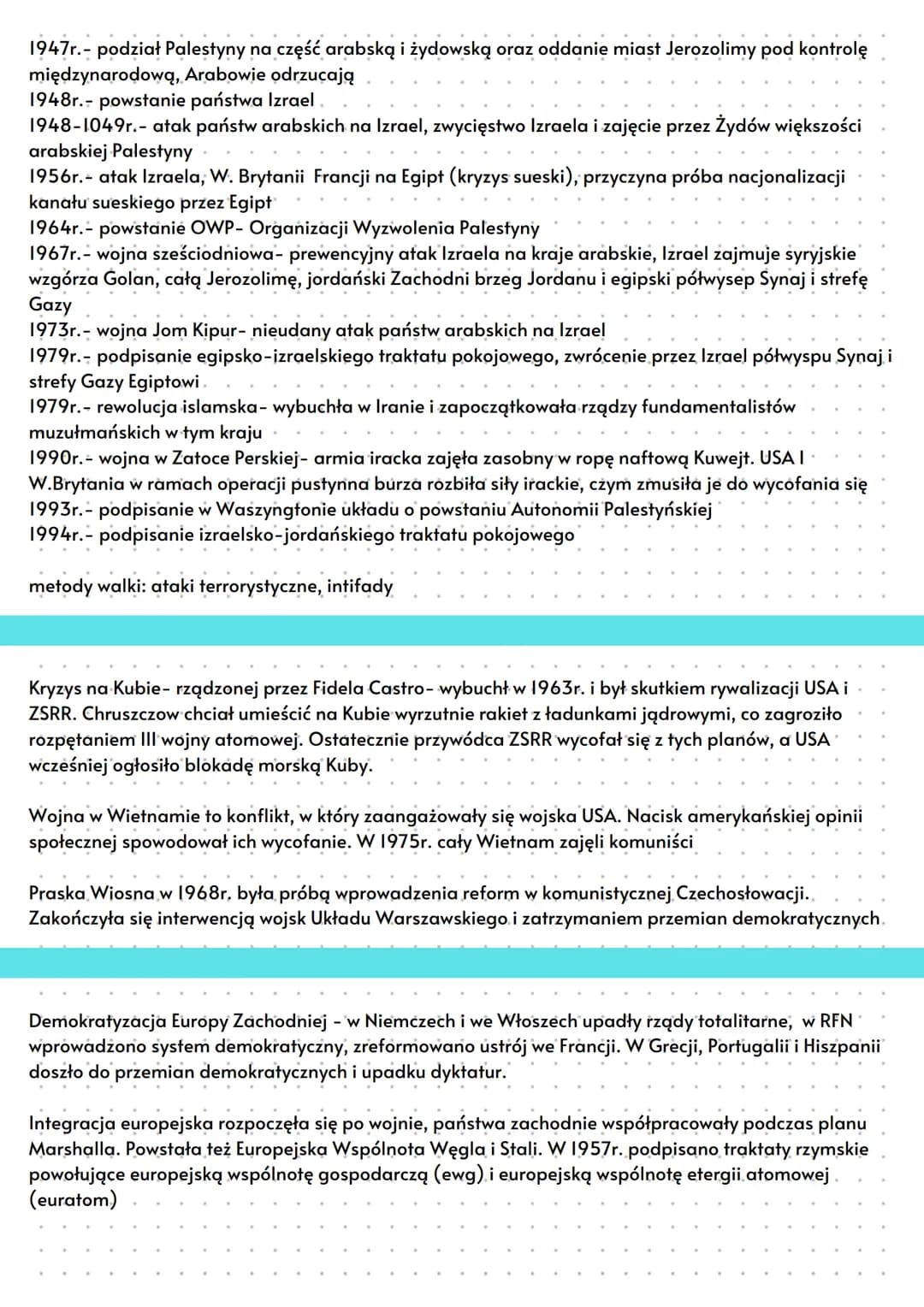 Swiat po 2 wojnie światowej
Konferencja w. Poczdamie (Berlin). 17 lipca- 2 sierpnia 1945r.. Uczestnicy: przywódca ZSRR,
prezydent USA, premi