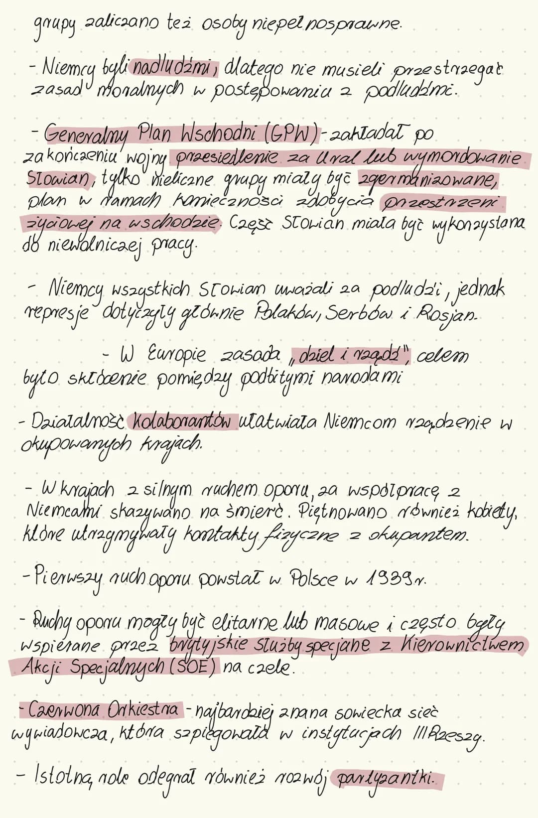 Polityka Niemiec
w okupowanej
Europie
- Kraje Europy Zachodniej miały pozostać częścią
powojennego świata, dlatego nie poddano ich masowym
r