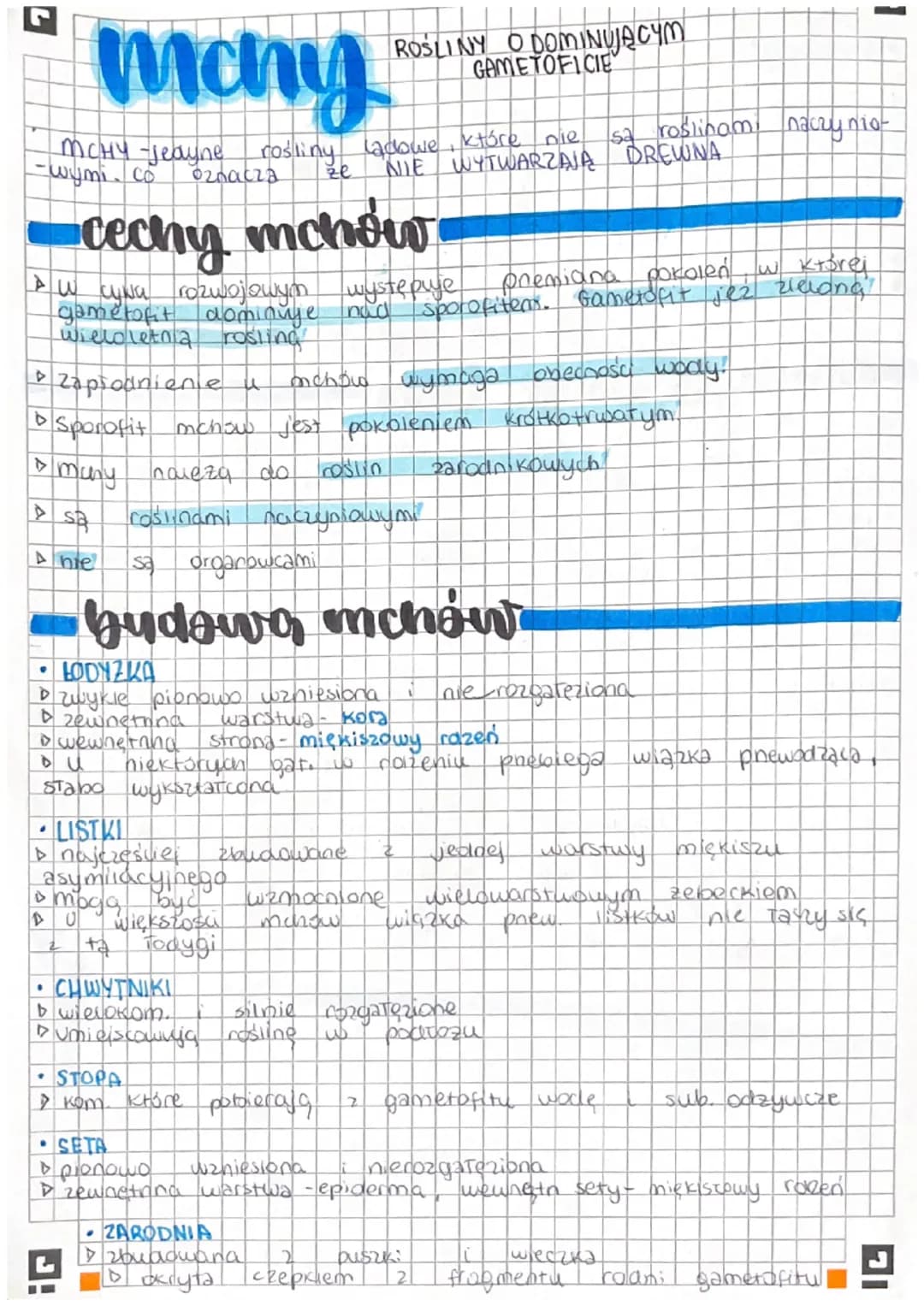 Many
ROSLINY O DOMINUJĄCYM
GAMETOFICIE
MCHY jedyne
-wymi.co
že
NIE
rośliny ladowe, które nie
WYTWARZAJĄ
sa roślinami naczynio-
DREWNA
Oznacz