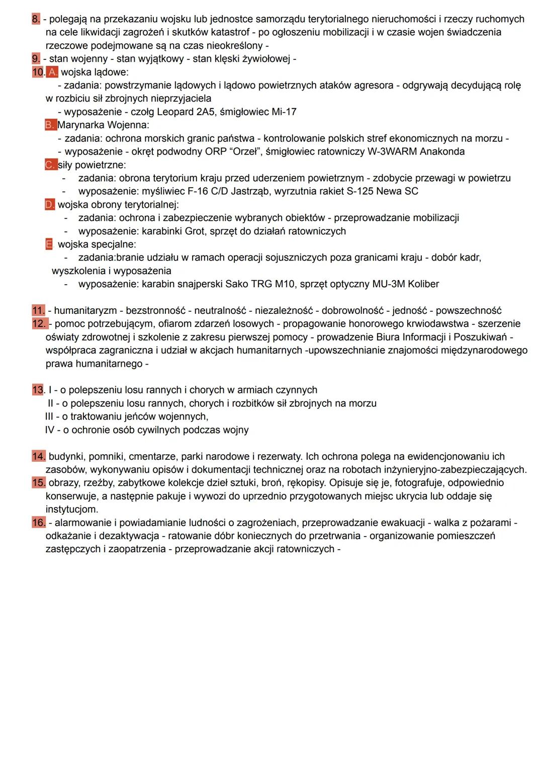BEZPIECZEŃSTWO PAŃSTWA
1. Opisz bezpieczeństwo osobiste i zbiorowe.
2. Opisz 3 dziedziny bezpieczeństwa RP.
3. Wymień i krótko opisz 4 współ