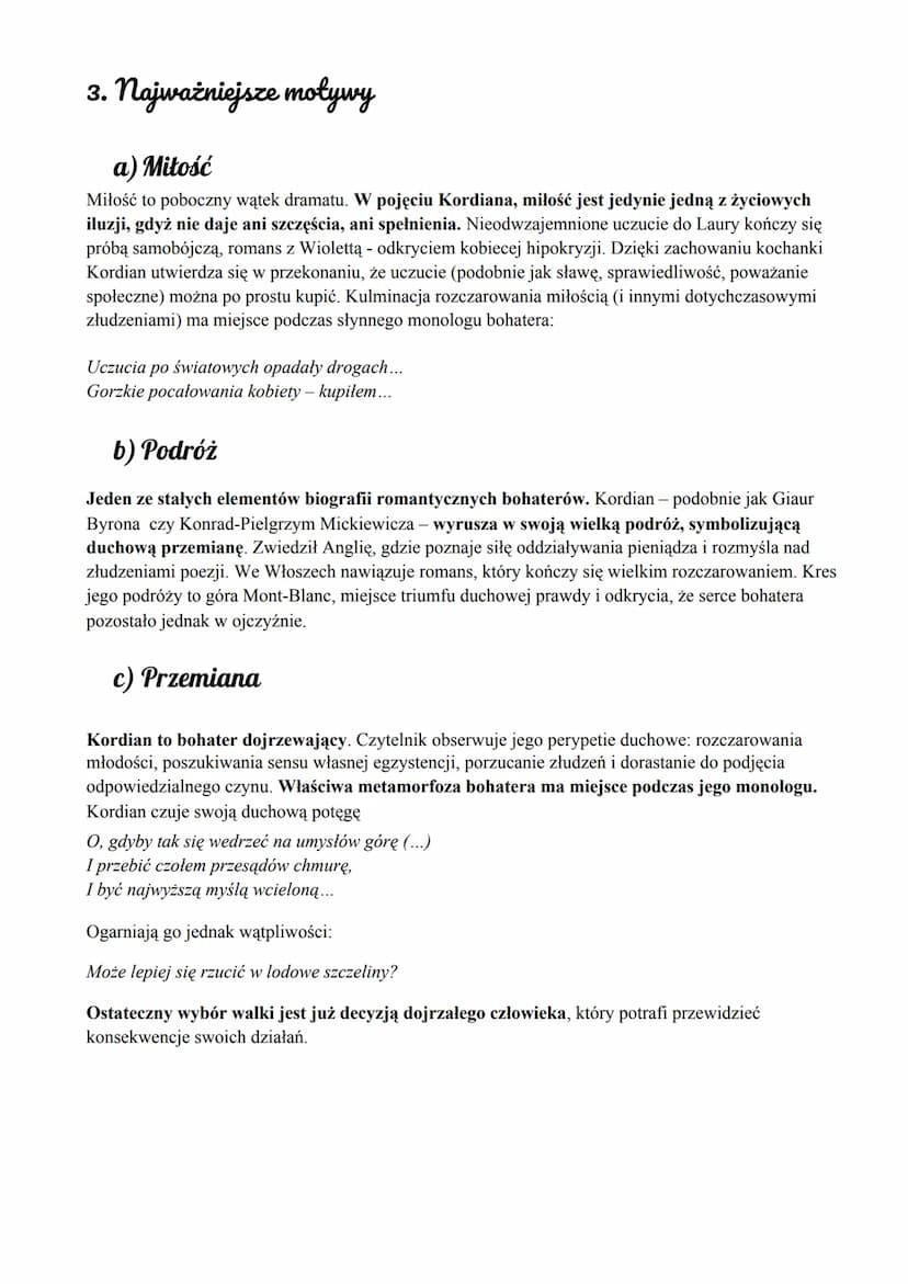 Juliusz Słowacki
1a. Geneza
,,Kordian" powstawał w czasie pobytu Juliusza Słowackiego w Szwajcarii (1833-35). Dzieło było
tworzone pod wpływ