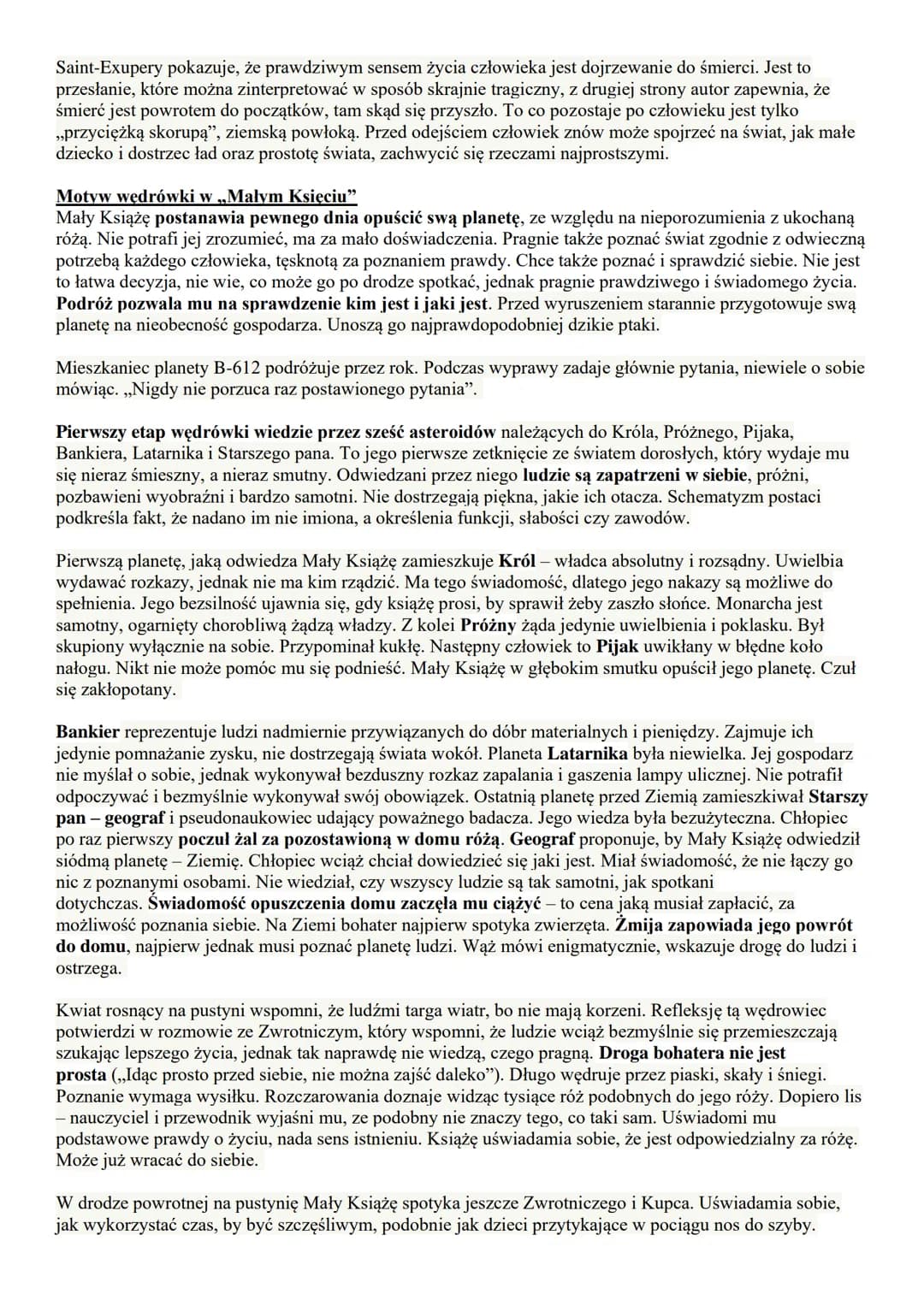 Tytuł: ,,Mały Książę"
Pierwsze wydanie: 1943 rok
Główni bohaterowie: Mały Książę, pilot, róża, lis, żmija, Król, Próżny, Pijak, Bankier, Lat