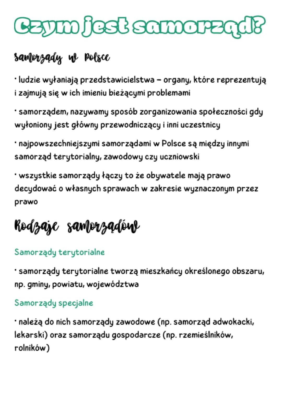 Czym jest samorząd?
samorządy w Polsce
• ludzie wyłaniają przedstawicielstwa-organy, które reprezentują
i zajmują się w ich imieniu bieżącym