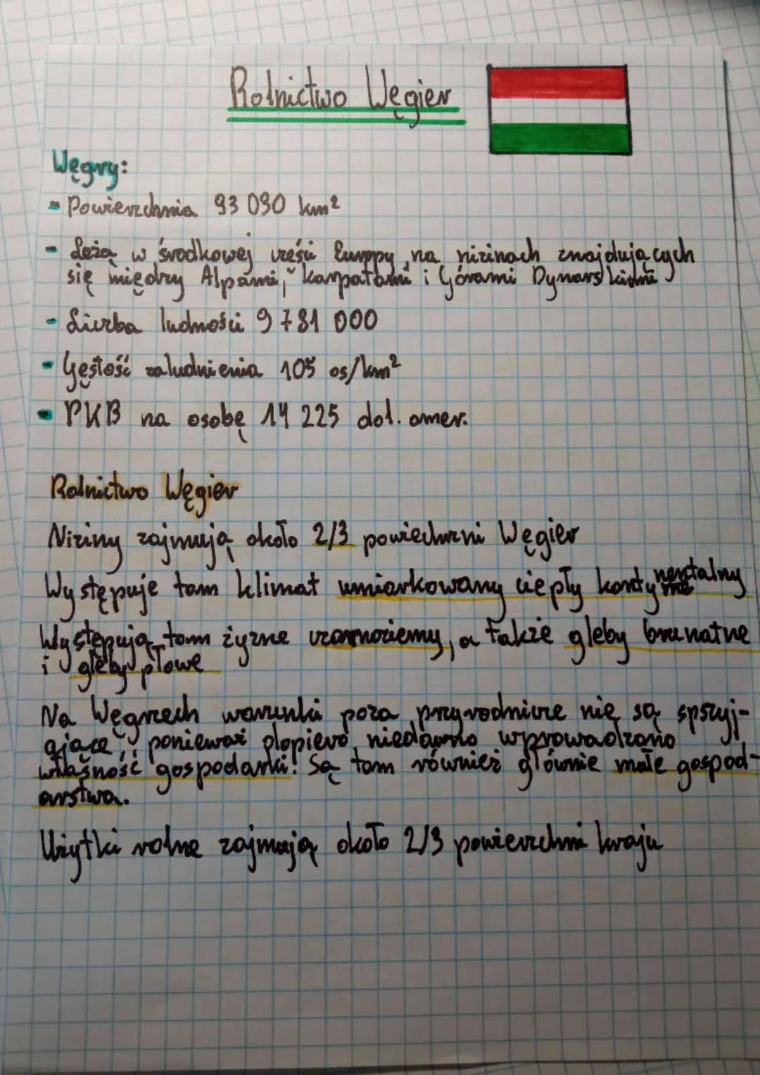 
<h2 id="powierzchniailudno">Powierzchnia i Ludność</h2>
<p>Powierzchnia Węgier wynosi 93 090 km², a liczba ludności to 9781 000. Gęstość za