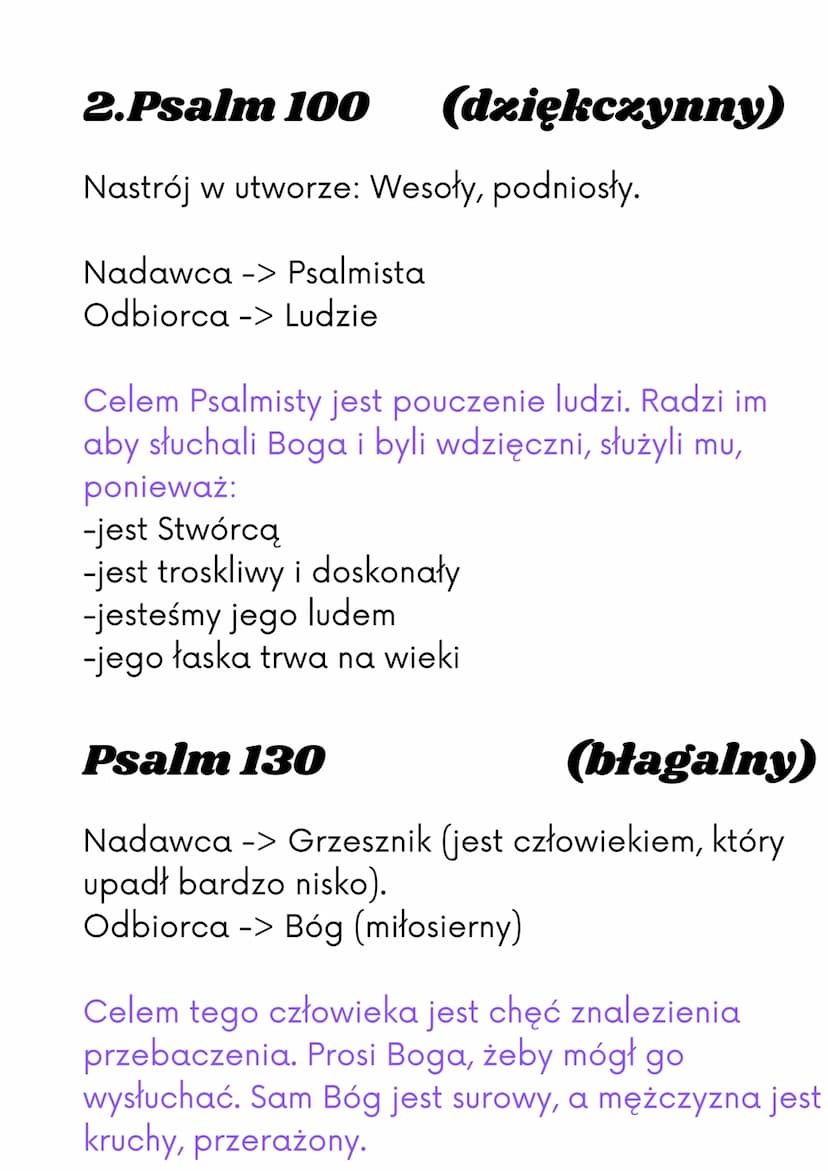 Księga Psalmów
1.Psalm jako gatunek literacki
Słowo PSALM pochodzi od greckiego słowa
psalmos, które oznacza śpiew przy
akompaniamencie.
Psa