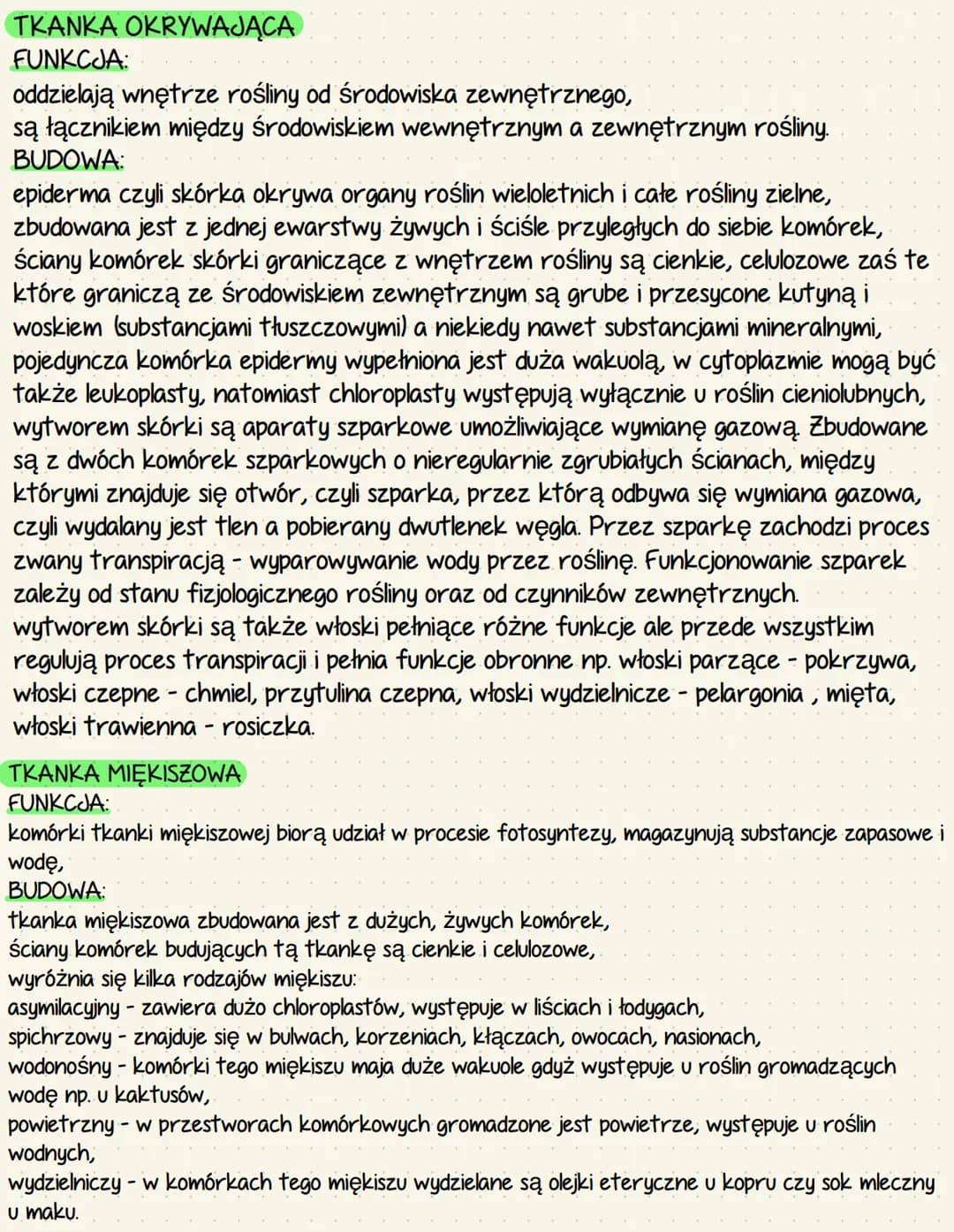 Tkanki i organy roslinne
Co to jest tkanka?
Tkanki roślinne - zespoły komórek o podobnej budowie, określonych
czynnościach i wspólnym pochod