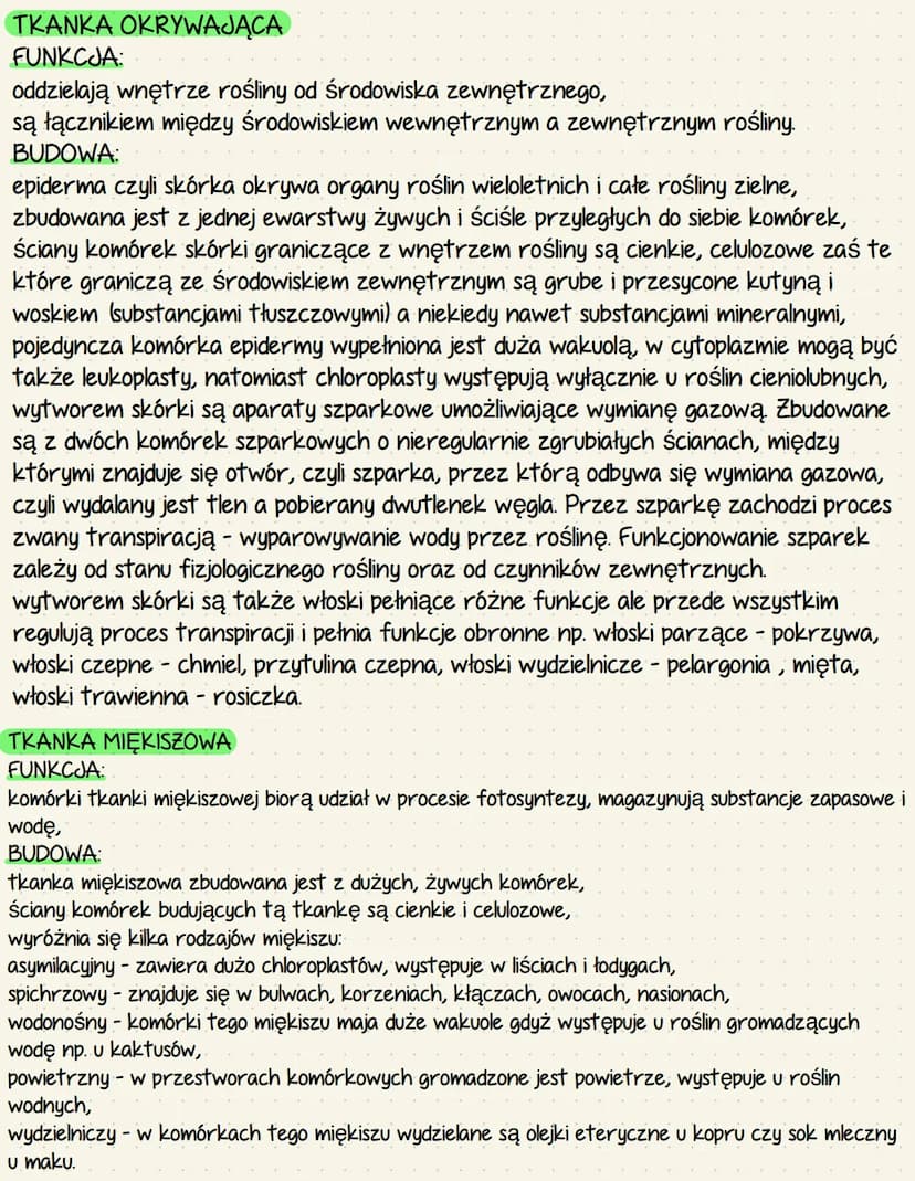 Tkanki i organy roslinne
Co to jest tkanka?
Tkanki roślinne - zespoły komórek o podobnej budowie, określonych
czynnościach i wspólnym pochod