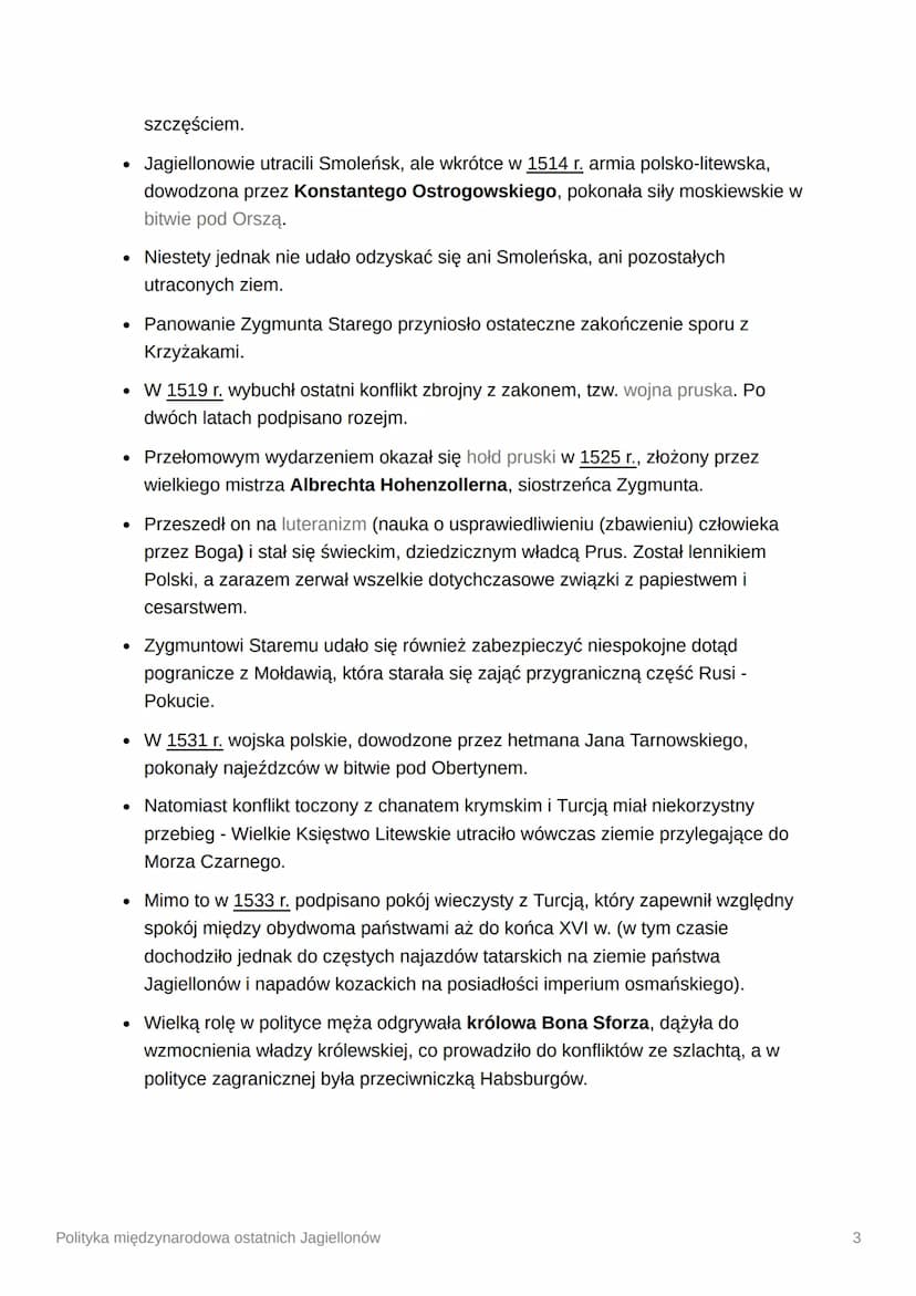 Polityka międzynarodowa
ostatnich Jagiellonów
• 1492 r. - śmierć Kazimierza Jagiellończyka
• 1497 r. - klęska polskiej wyprawy nad Mołdawię
