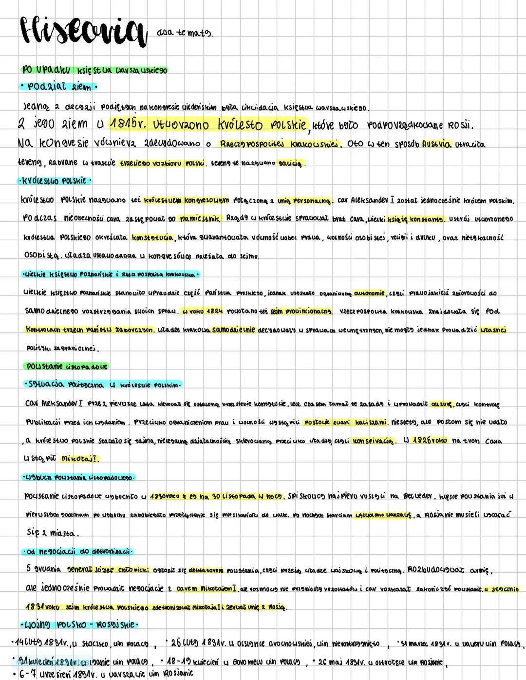 Hiseovia
dua te mato.
Po upadku księstwa warszą ustie 90
• podział ziem•
Jedną 2 decgaji podjętych na kongresie wiedeńskim była cikwidacja k