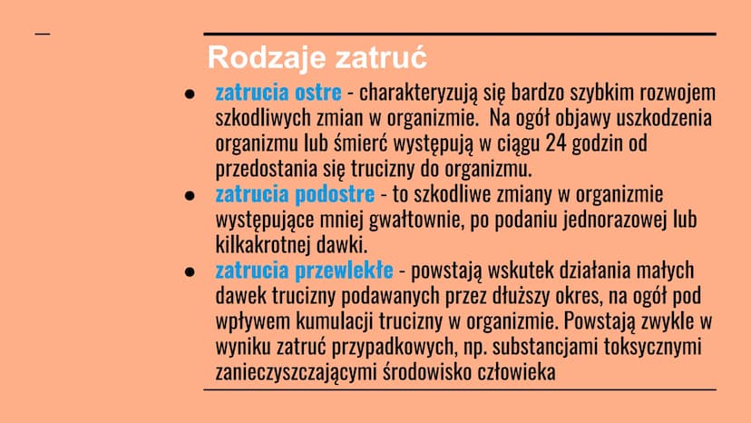 Trucizny oraz
środki
psychoaktywne POISON
Trucizna
substancja organiczna lub nieorganiczna, która po dostaniu się do
organizmu, w stosunkowo