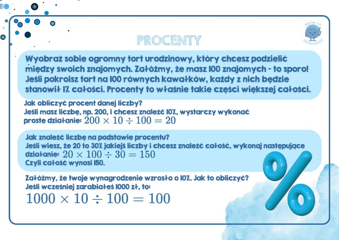 PROCENTY - Matematyka z Bartkiem na Knowunity