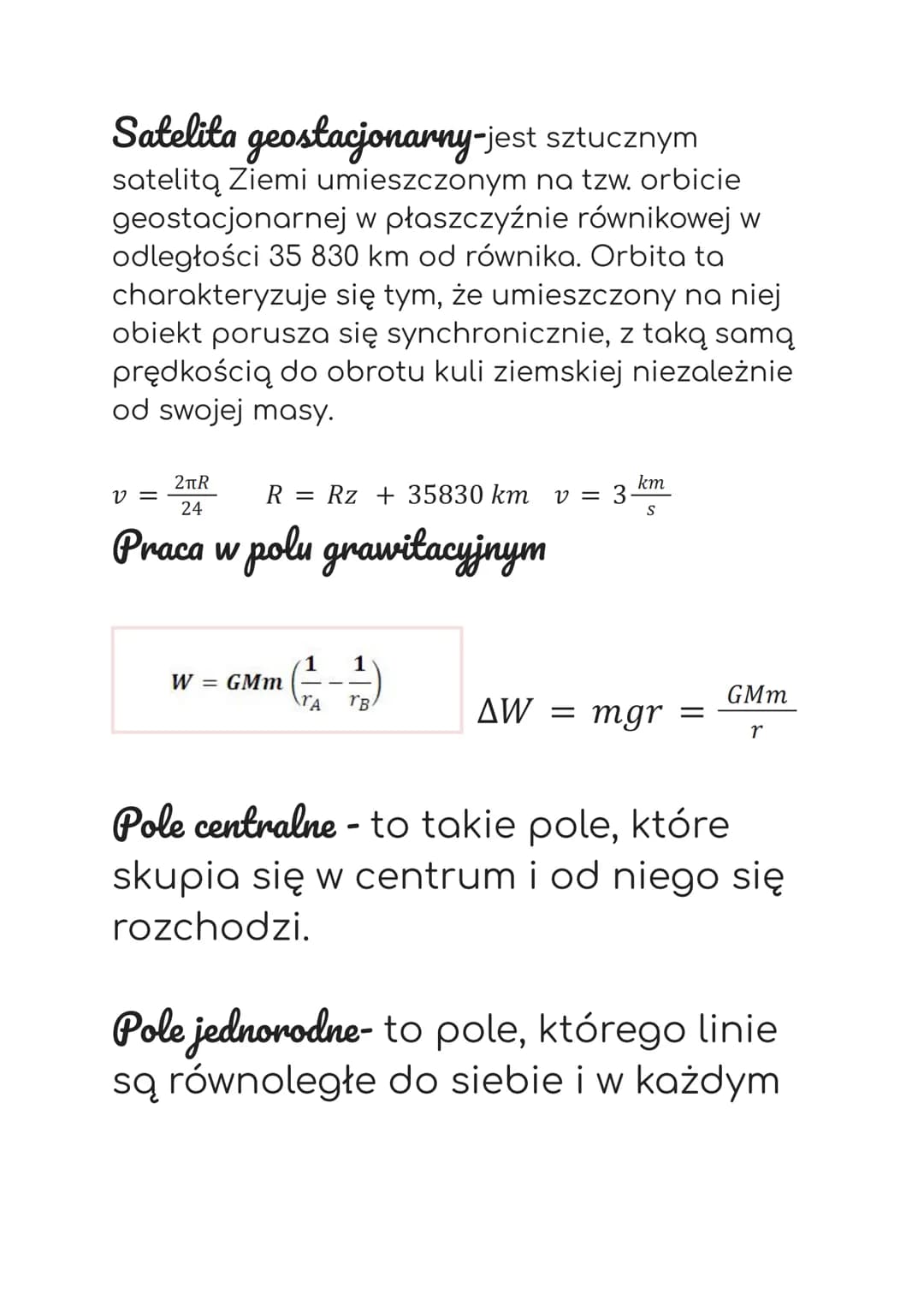 Grawitacja
Prawa Keplera
I Prawo
Każda planeta krąży po orbicie eliptycznej, ze
Słońcem w jednym z ognisk tej elipsy.
II Prawo- Prawo pól
Li