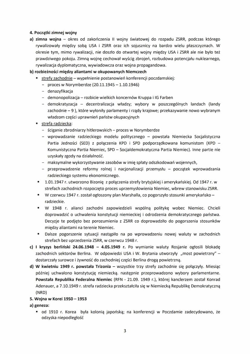 1. Organizacja Narodów Zjednoczonych
a) ONZ zastąpiła Ligę Narodów. Powstała na konferencji w San Francisco 25.04.1945 r. Członkami
założyci