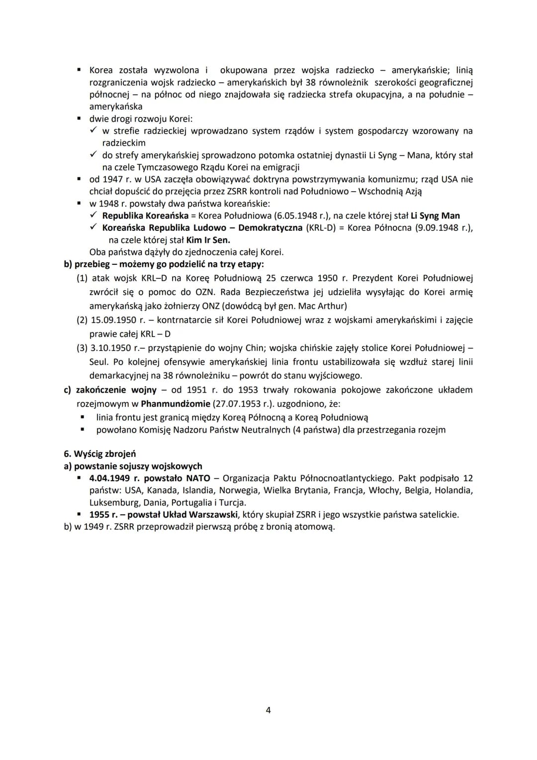 1. Organizacja Narodów Zjednoczonych
a) ONZ zastąpiła Ligę Narodów. Powstała na konferencji w San Francisco 25.04.1945 r. Członkami
założyci