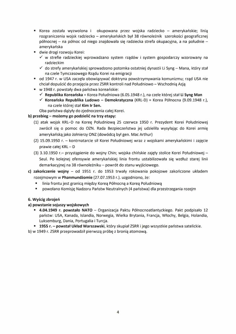 1. Organizacja Narodów Zjednoczonych
a) ONZ zastąpiła Ligę Narodów. Powstała na konferencji w San Francisco 25.04.1945 r. Członkami
założyci