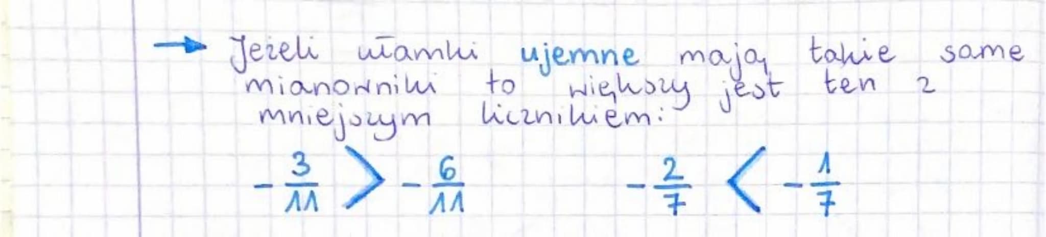 POROWNYWANIE
UŁAMKÓW 1 licznik
2 mianownik
Zasady:
Jeżeli włamly mają takie same
to
mianowniki
większy jest ten 2
większym licznikiem:
若く
Je