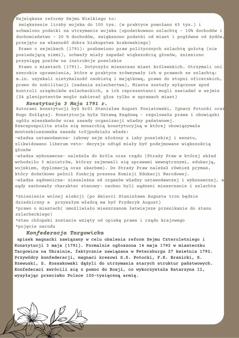 Sejm Niemy
Niestabilna sytuacja na granicach posłużyła Augustowi II za pretekst,
aby wprowadzić do kraju 26-tysięczną saską armię. szlachta 