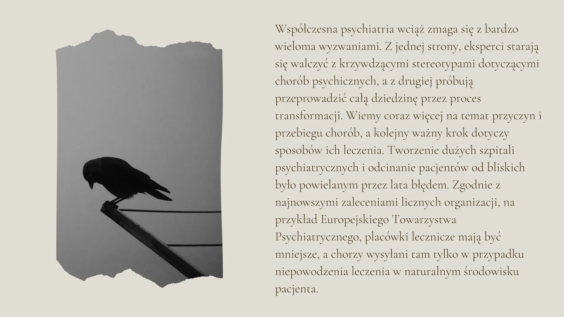 
<p>Współczesna psychiatria wciąż zmaga się z bardzo wieloma wyzwaniami. Z jednej strony, eksperci starają się walczyć z krzywdzącymi stereo
