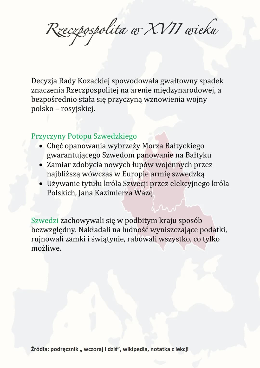 Rzeczpospolita w XVII wieku
351
W 1587 roku rozpoczął się w Polsce okres panowania
królów we szwedzkiej dynastii Wazów. Pierwszym z nich
był