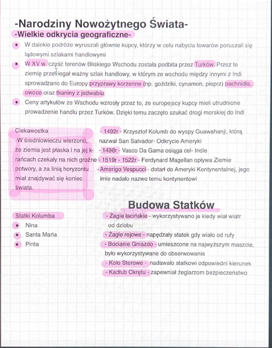 -Narodziny Nowożytnego Świata-
-Wielkie odkrycia geograficzne-
W dalekie podróże wyruszali głównie kupcy, którzy w celu nabycia towarów poru