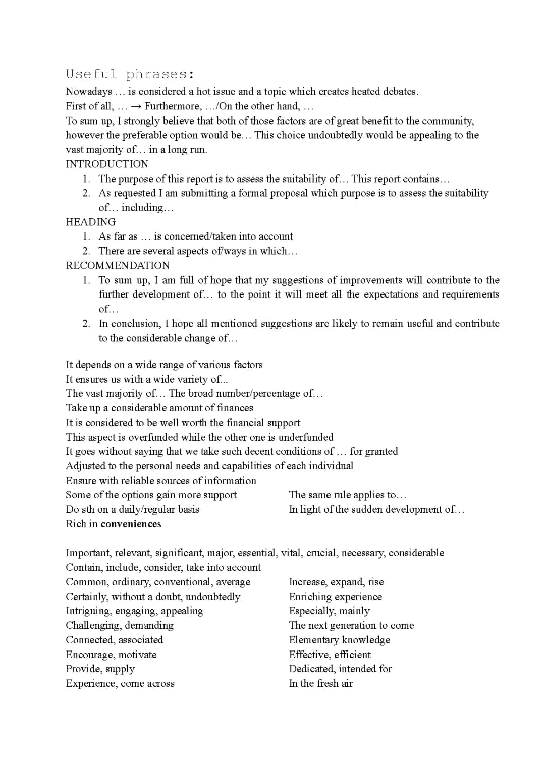 Useful Phrases for English Matura: Everything You Need in PDF!