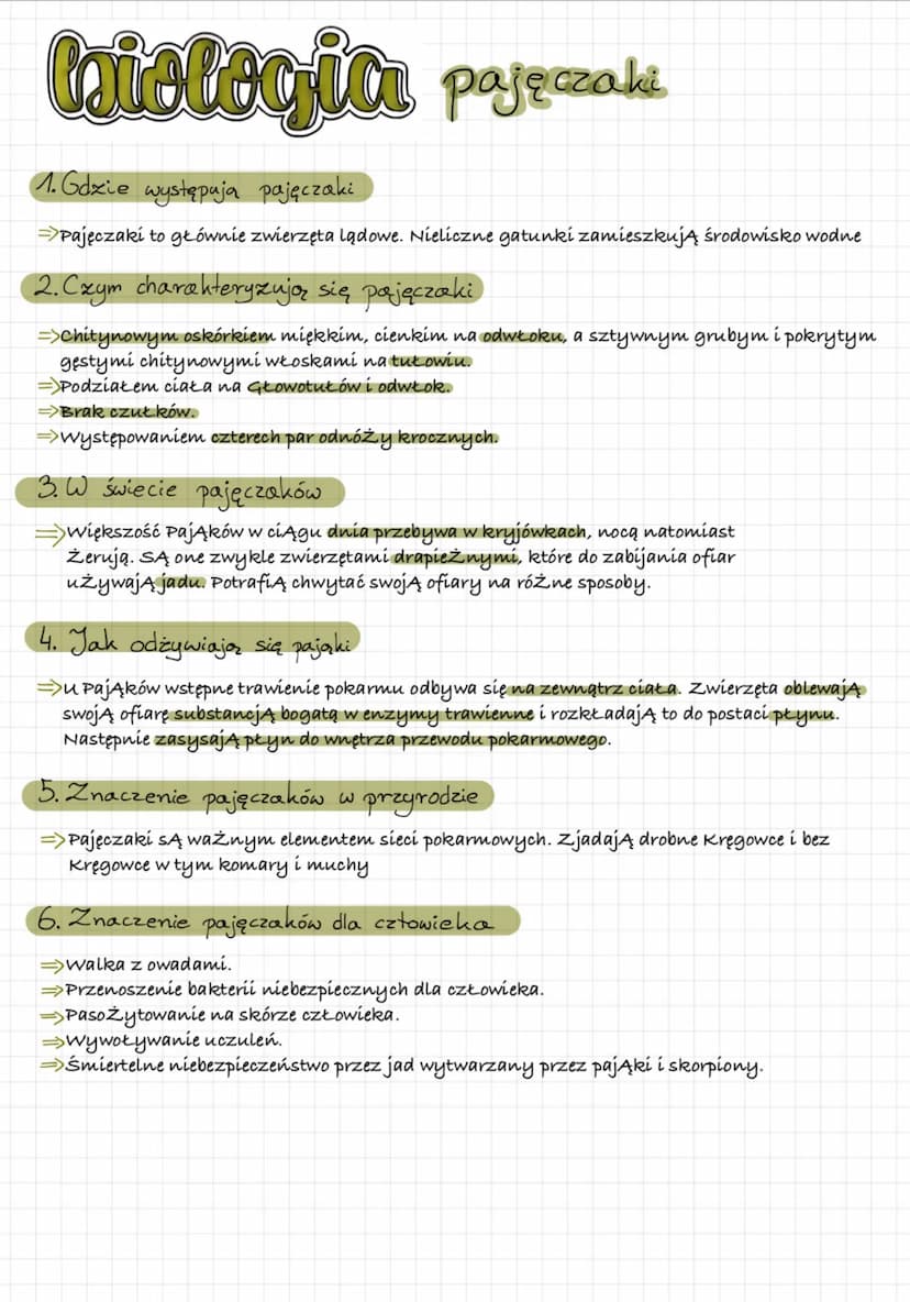 biologia stawonogi
1. Gdzie żyją?
=> niemal we wszystkich typach środowisk
2. Cechy stawonogów
=> ciało podzielone na segmenty, okryte oskór