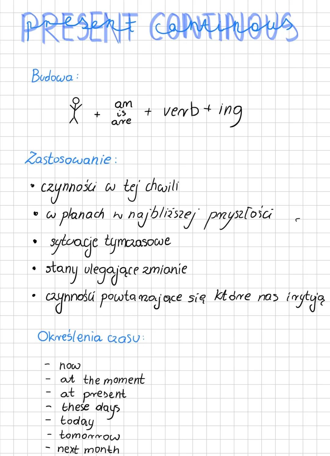 Present Continuous – Budowa i Zastosowanie