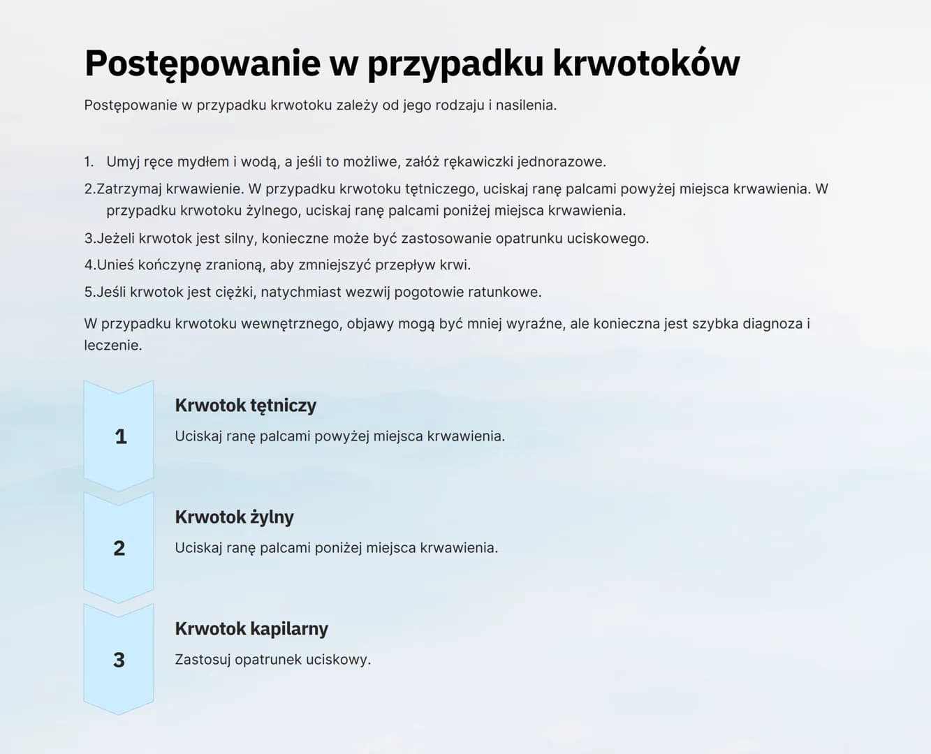 Rany i krwotoki
wound
Biskey wound
Ta notatka poświęcona jest ronom i krwotokom, skupiając się na ich rodzajach, postępowaniu w przypadku ic
