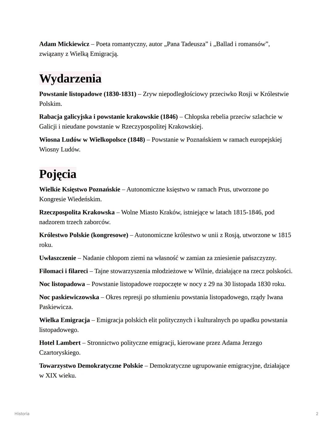 # Historia

Historia

Ziemie polskie w I połowie XIX w.

Postaci

Antoni Radziwiłł - Namiestnik Wielkiego Księstwa Poznańskiego, działacz po