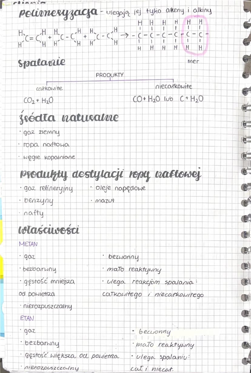 Związki węgla z wodovem
Alkarry NASYCONE
Metan, etan, propan, butan, pentan
✓
CH H →→CH4
H-C-H
H
ukerry
NIENASYCONE
Eten, propen, buten, pen