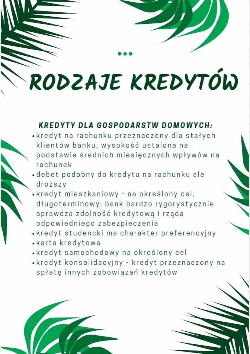 KREDYT A POŻYCZKA
KREDYT BANKOWY - to umowa w której bank
zobowiązuje się udostępnić kredytobiorcy środki
finansowe
w określonym celu i na w