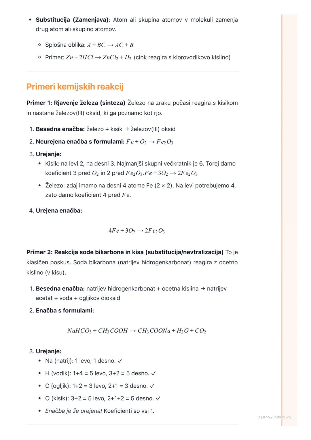 # Kemijske reakcije

Kaj so kemijske reakcije

Kemijska reakcija je proces, pri katerem se snovi spreminjajo in nastanejo nove
snovi z druga