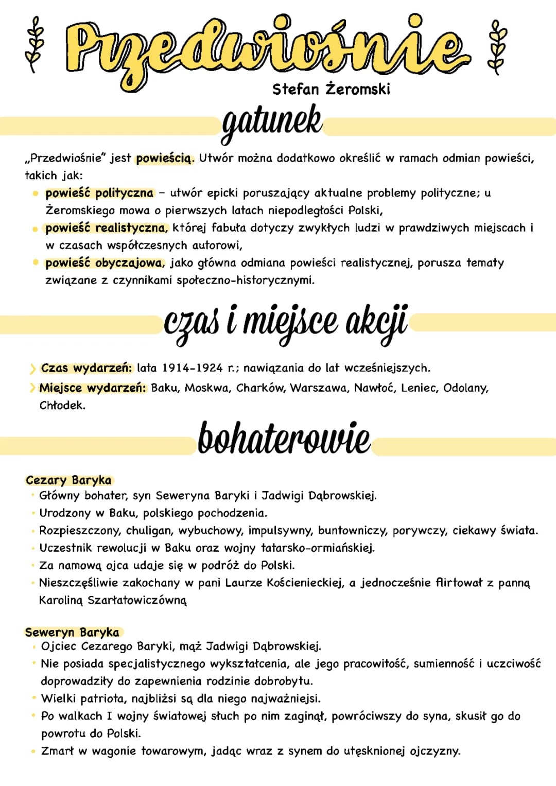 Przedwiośnie - Streszczenie, Bohaterowie i Znaczenie Tytułu