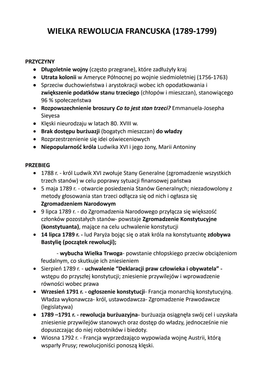 
<p>Długoletnie wojny (często przegrane), które zadłużyły kraj spowodowały utratę kolonii w Ameryce Północnej po wojnie siedmioletniej (1756