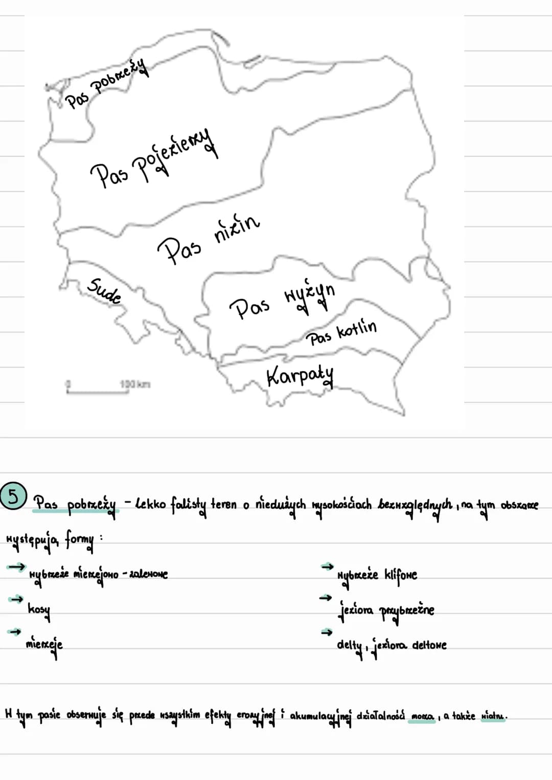 Ⓒ
UksztaTtowanie powierzchni Polski
Cechy ukształtowania:
риенада
nixin (91%) - obszary poniżej 300 m n.p.m.
obszary mycynne (ok.6%) - obsza