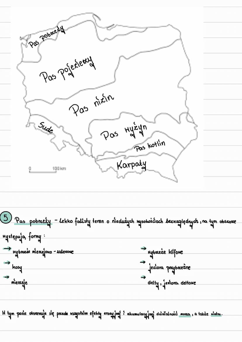 Ⓒ
UksztaTtowanie powierzchni Polski
Cechy ukształtowania:
риенада
nixin (91%) - obszary poniżej 300 m n.p.m.
obszary mycynne (ok.6%) - obsza