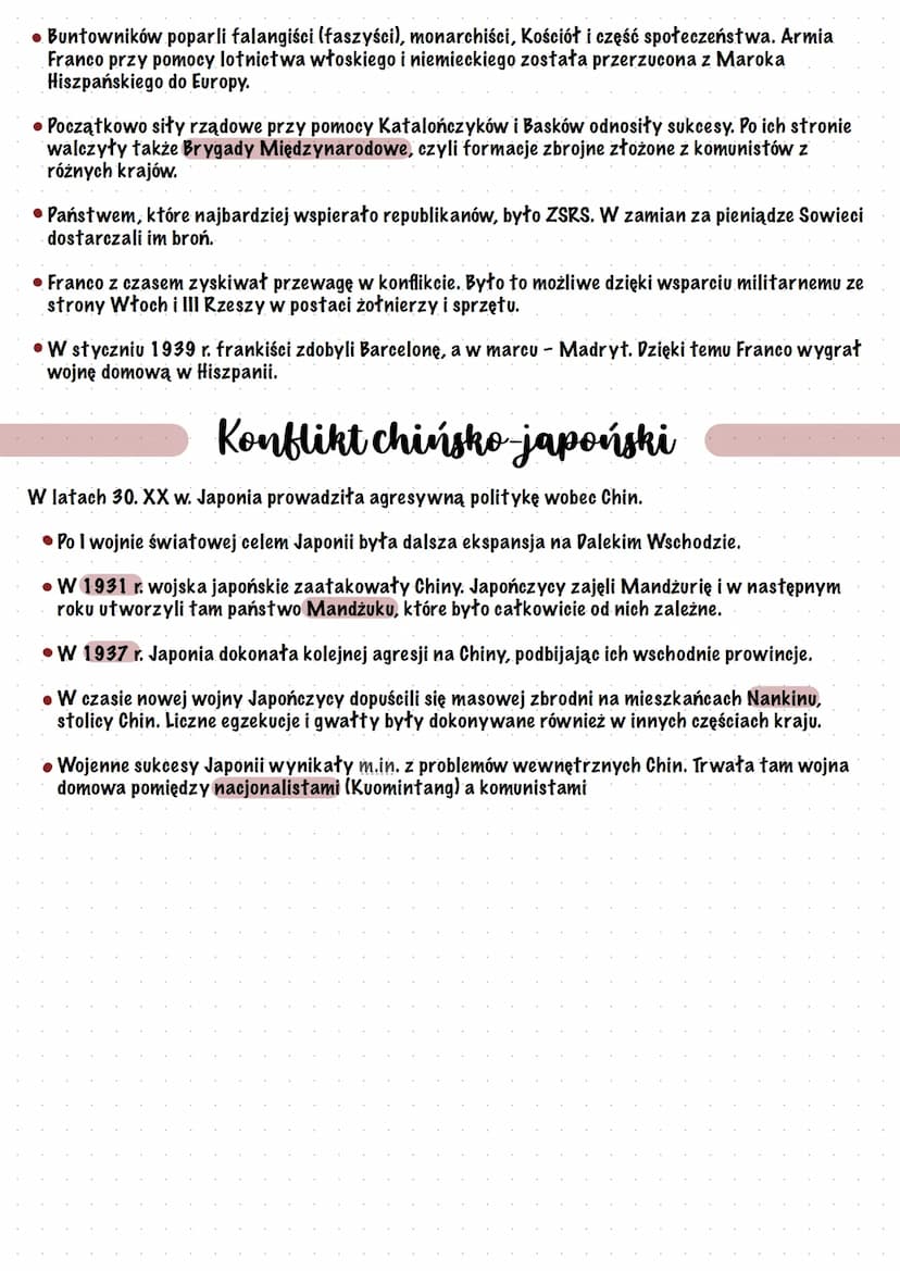 Świat przed wybuchem II
wojny światowej-
wybrane wydarzenia
Świat przed wybuchem II wojny światowej obfitował w różne niepokojące wydarzenia