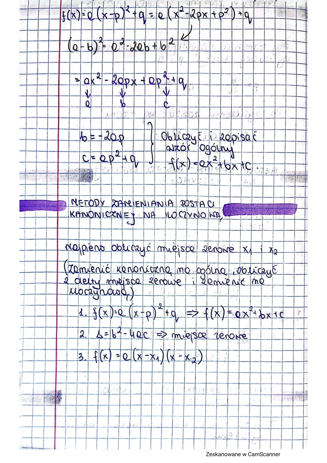 fuqkija kwadratowy
f(x) = 0x² + bx + C
gdzie o, b, c so Stałymi i 0 / 0
Wykres noxywamy paraboto
670
(a)
0
Q40
(-6)
A
Dyróżnikiem trójmione 