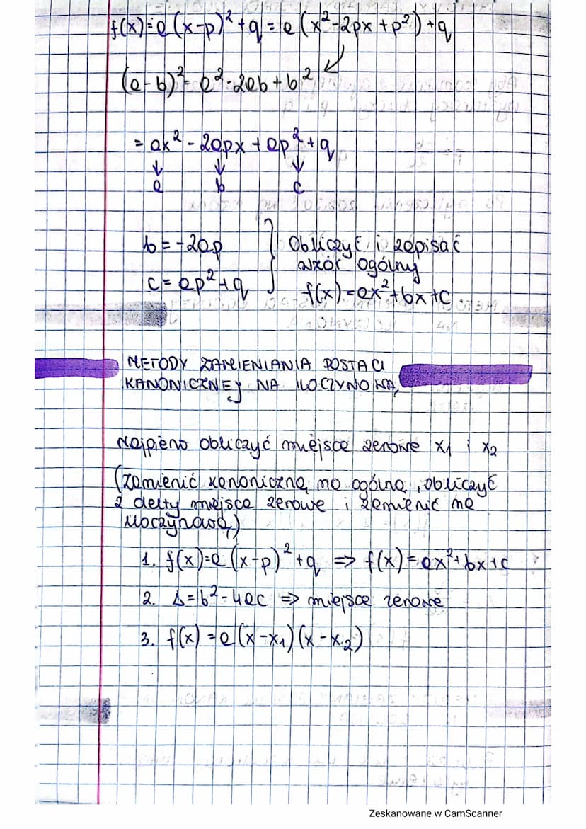 fuqkija kwadratowy
f(x) = 0x² + bx + C
gdzie o, b, c so Stałymi i 0 / 0
Wykres noxywamy paraboto
670
(a)
0
Q40
(-6)
A
Dyróżnikiem trójmione 