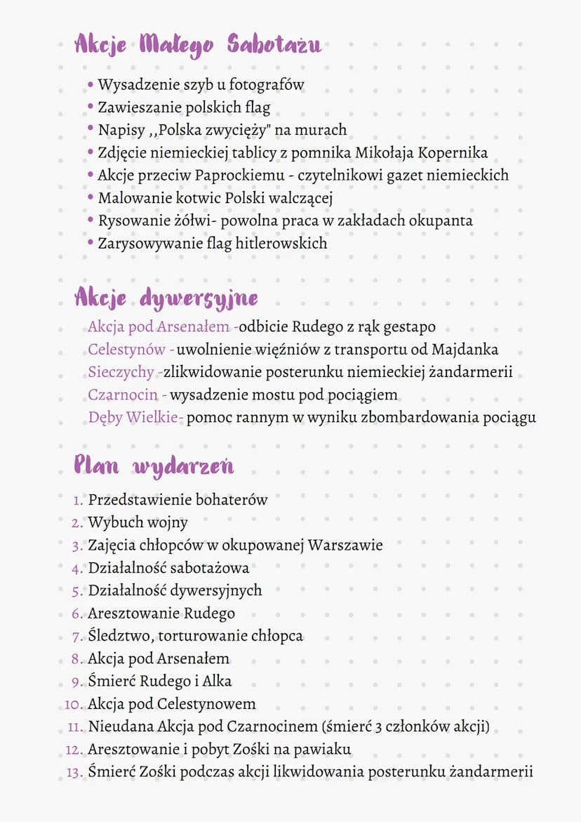 •
●
O
.
•
•
●
.. Kamienie
Gatunek literatura faktu
Rodzaj - epika
Narracja - trzecioosobowa
Czas i miejsce akcji
Czas akcji
• czasy okupacji