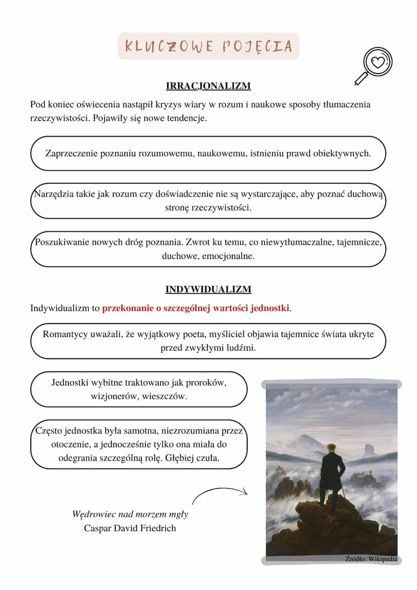 ROMANTYZM
1822-1863
Termin romantyzm początkowo oznaczał co innego niż obecnie.
• Określenie romantyzm pojawiło się już w 2. połowie XVII w.
