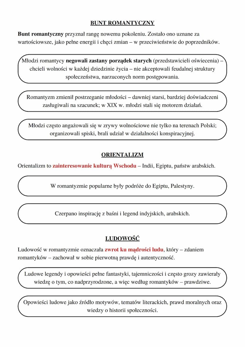 ROMANTYZM
1822-1863
Termin romantyzm początkowo oznaczał co innego niż obecnie.
• Określenie romantyzm pojawiło się już w 2. połowie XVII w.
