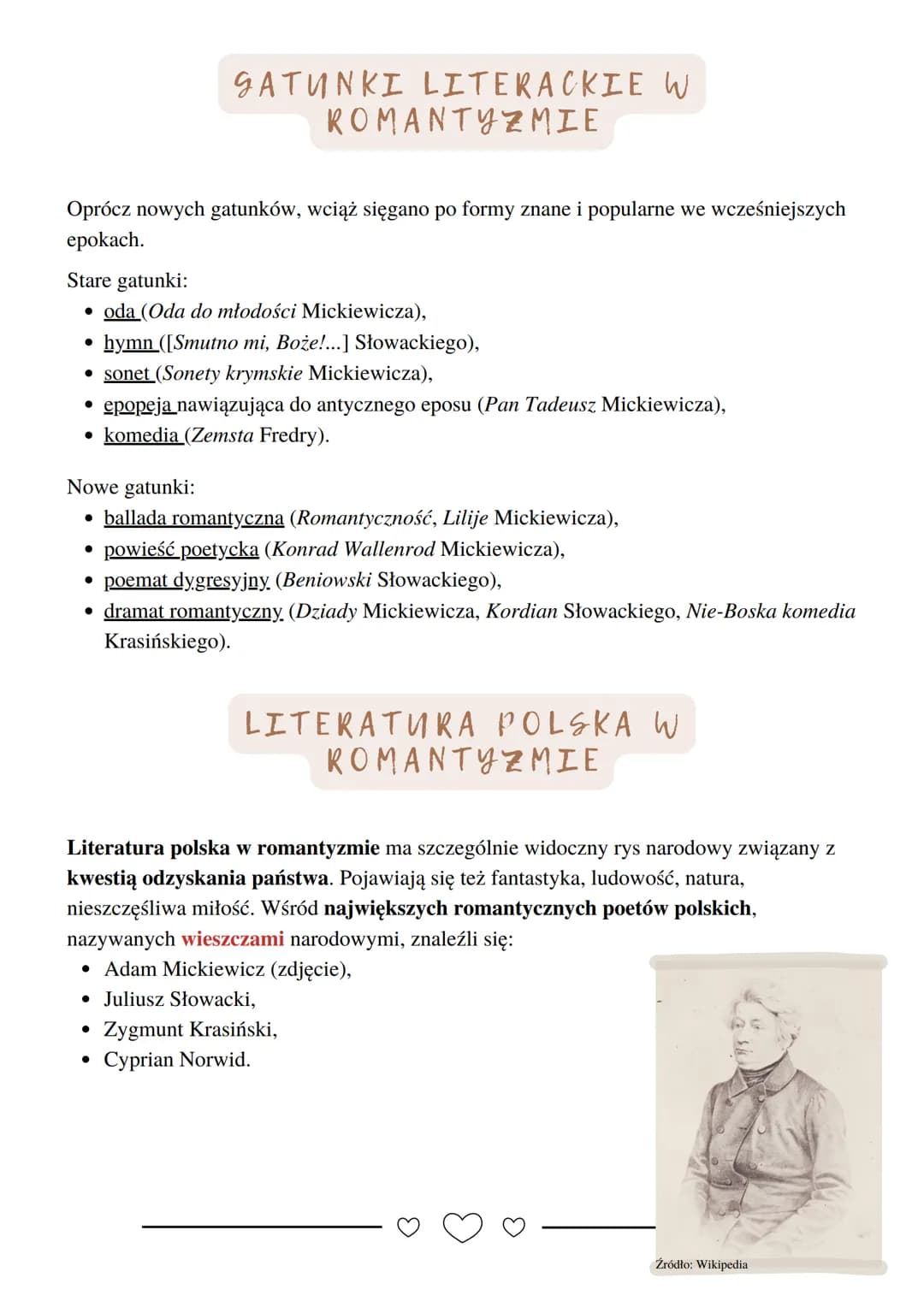 ROMANTYZM
1822-1863
Termin romantyzm początkowo oznaczał co innego niż obecnie.
• Określenie romantyzm pojawiło się już w 2. połowie XVII w.