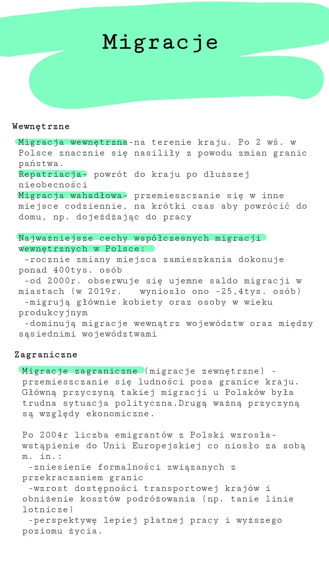 Migracje ludności w Polsce